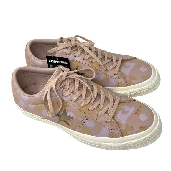 Converse One Star OX Shoes Low Top Leather Ivory Pink Men Size Sneakers 159705C - Picture 6 of 9